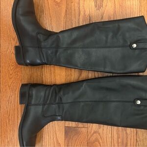 Real leather I.N.C black Knee-High Rider Boots